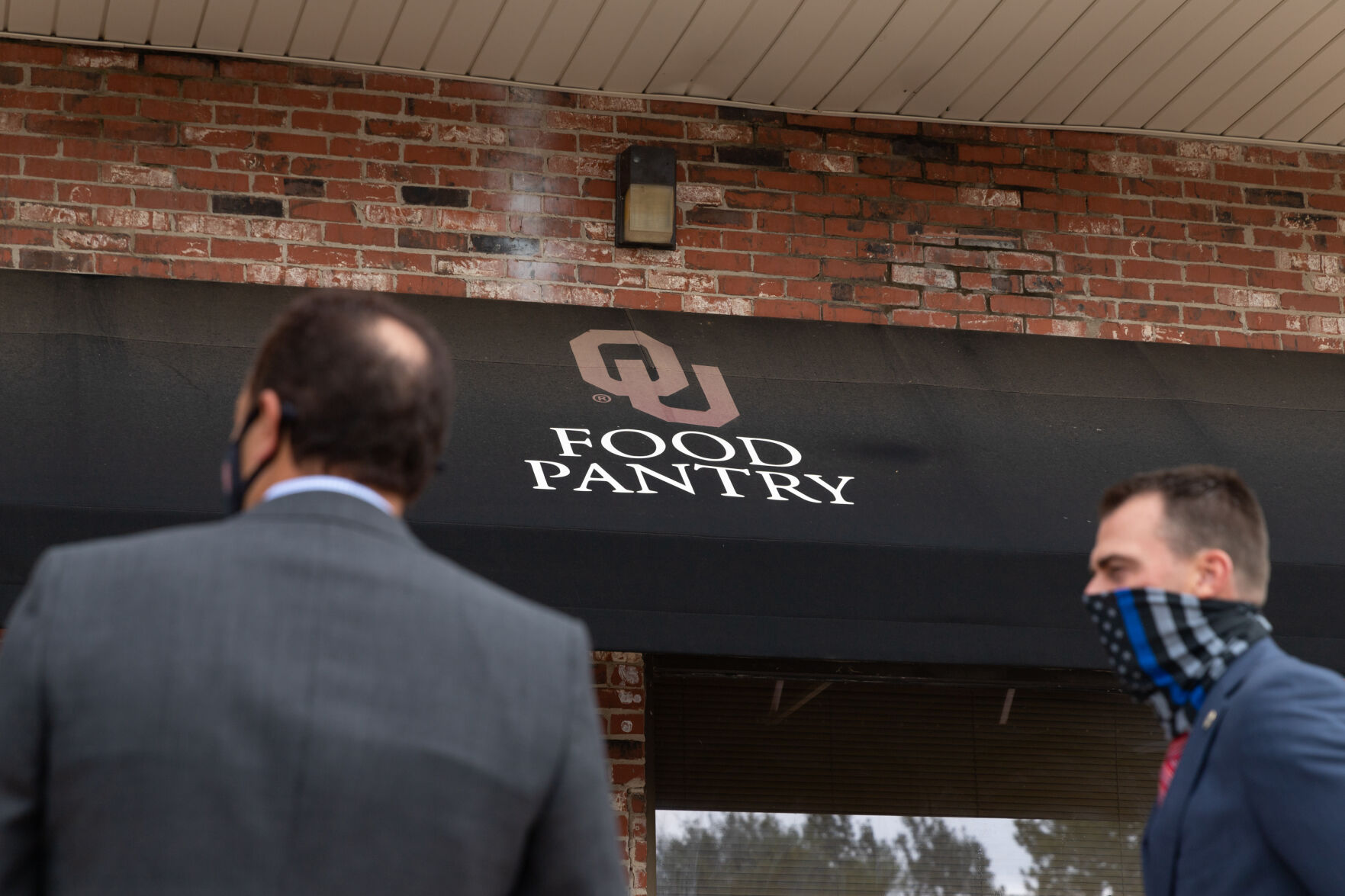 Oklahoma Governor Kevin Stitt and OU President Joseph Harroz